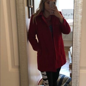 Ann Taylor petite red peacoat